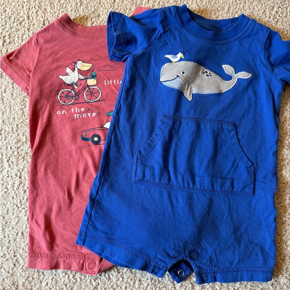 Carter's Blue and Red Kids Bodysuits